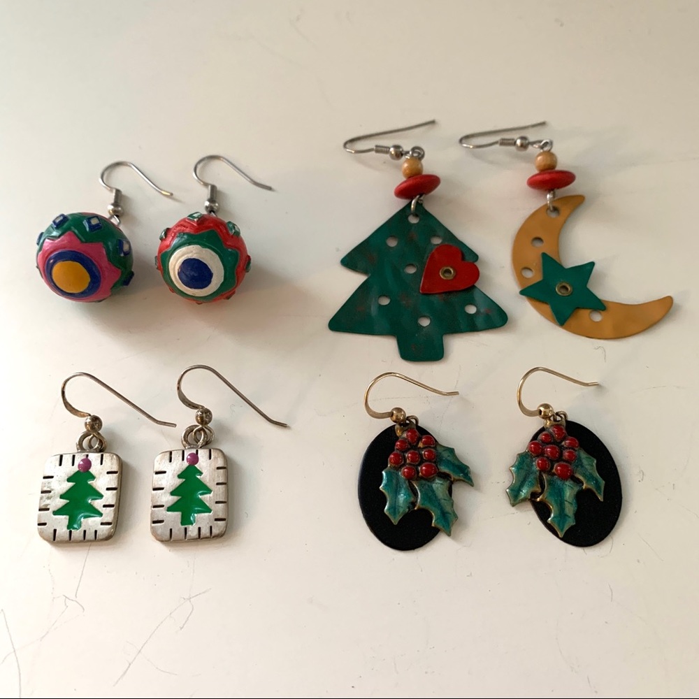 Four Pairs Holiday Earrings - Picture 3 of 3